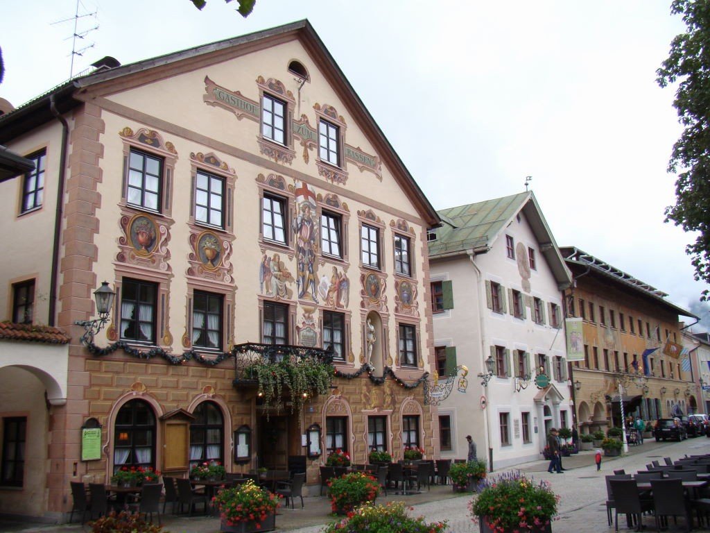 Ruas históricas de Partenkirchen - Garmisch-Partenkirchen na Alemanha