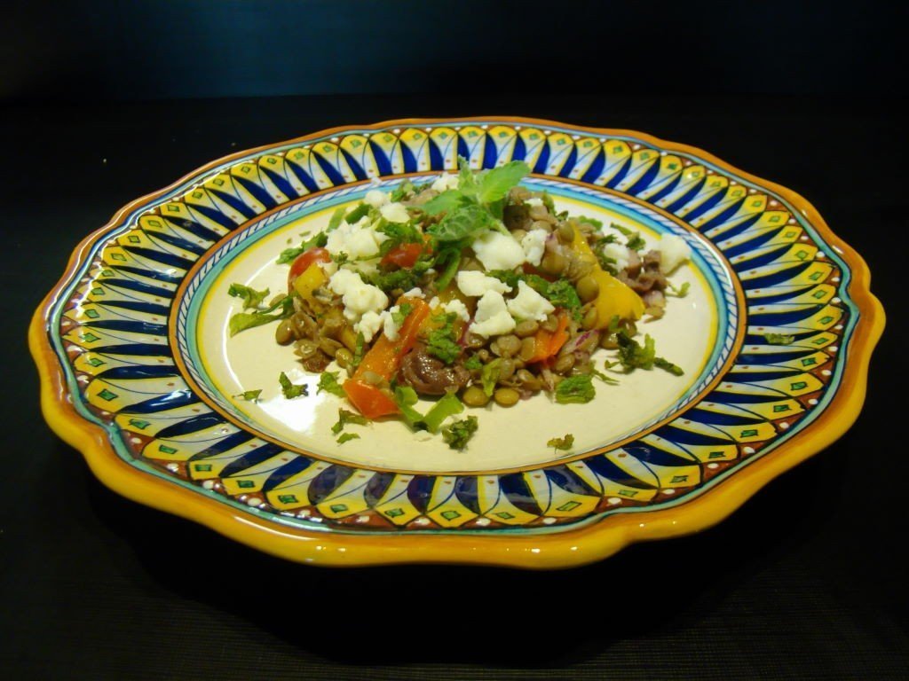 Culinária Grega: Salada de Lentilha com Queijo Feta