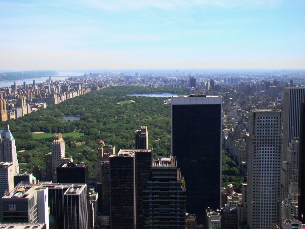 Central Park visto do Top of the Rock - Principais Pontos Turísticos de Nova York