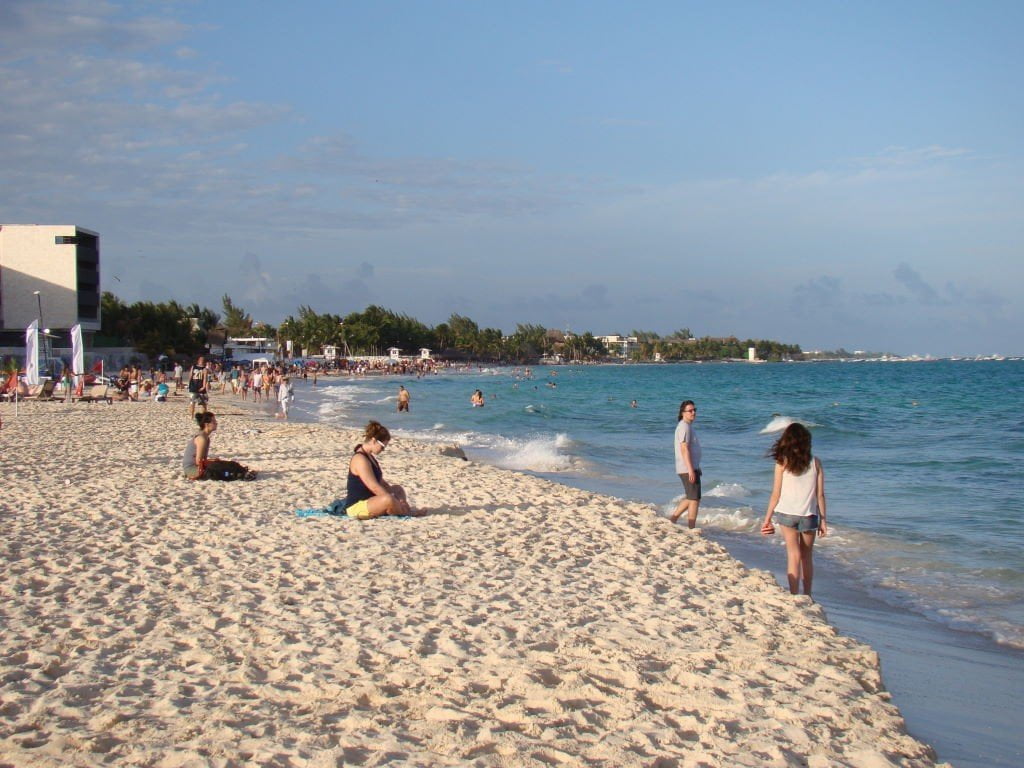 Praia Mamitas em Playa del Carmen na Riviera Maia
