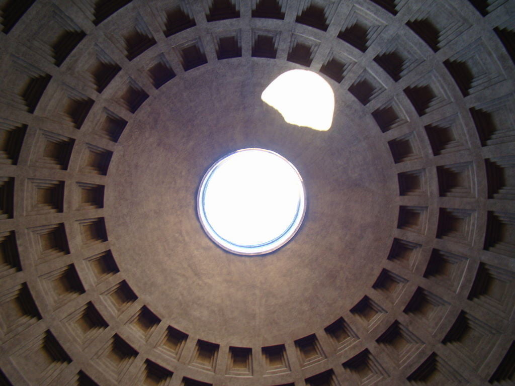 Teto do Pantheon - Pontos Turísticos de Roma - O que fazer em 3 dias