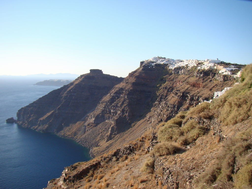 Imerovigli vista de Firostefani - O que fazer em Santorini Grécia
