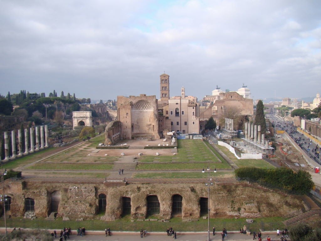 Fórum Romano visto da Third Tier do Coliseu 