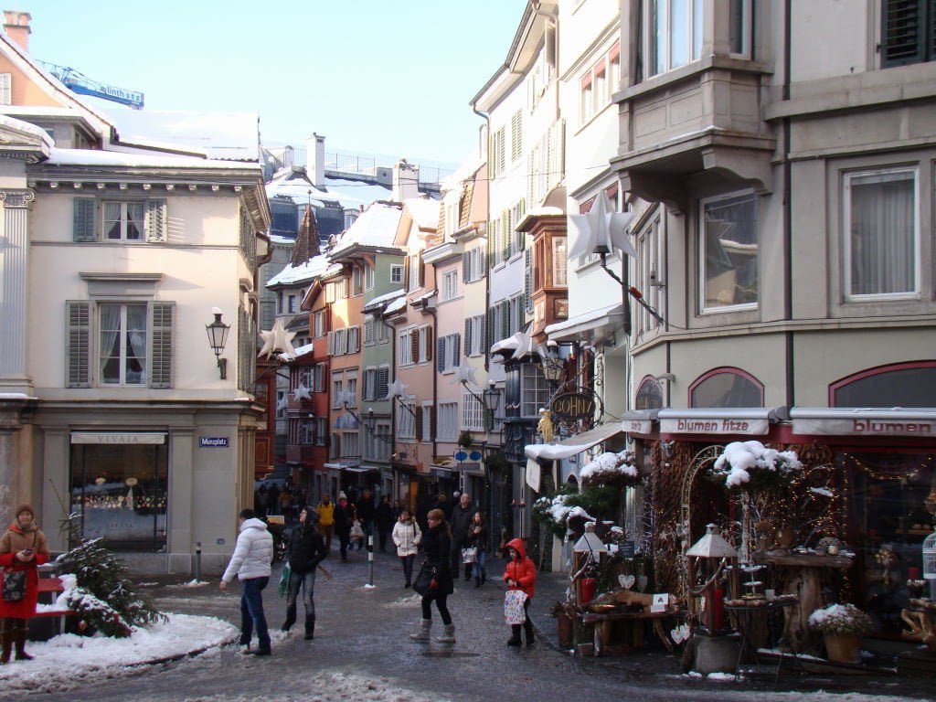 Augustinergasse - O que fazer em Zurique no inverno - Ano Novo e Pontos Turísticos