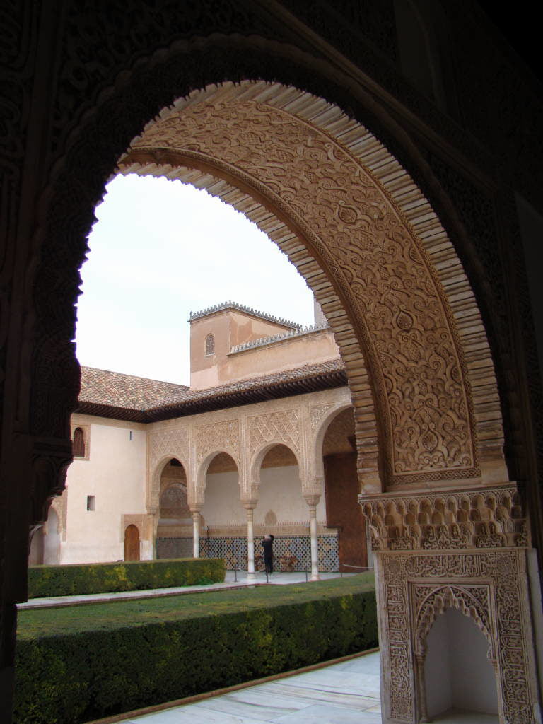 Pátio dos Mirtilos no Palácio de Comares - Palácio de Alhambra Espanha em Granada