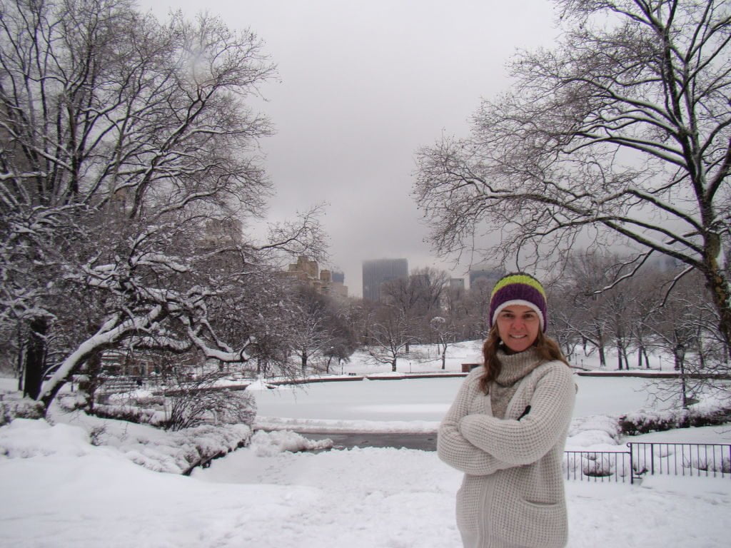 Conservatory Water no Central Park - O que fazer em Nova York no inverno - Com neve!