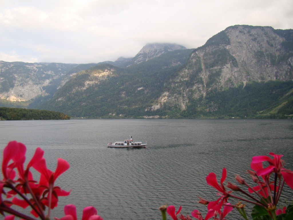 Hallstatt Lake from our balcony at Sarstein Pension