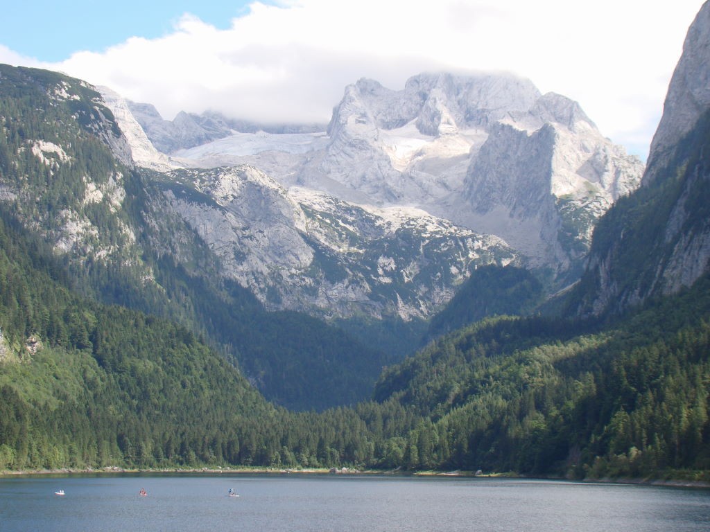 Salzkammergut, Áustria, Lago Gosau, Glaciar Daschstein