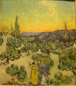 Landscape with Couple Walking and Crescent Moon - Vincent Van Gogh, Masp, São Paulo