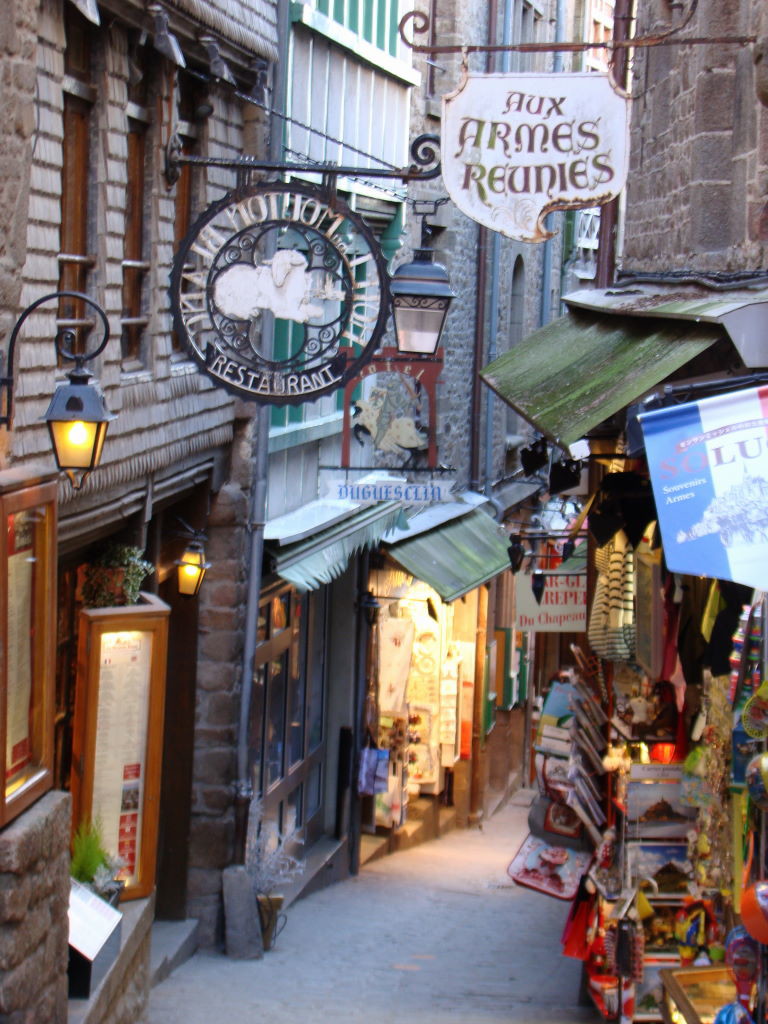 Tips of Mont St Michel in France