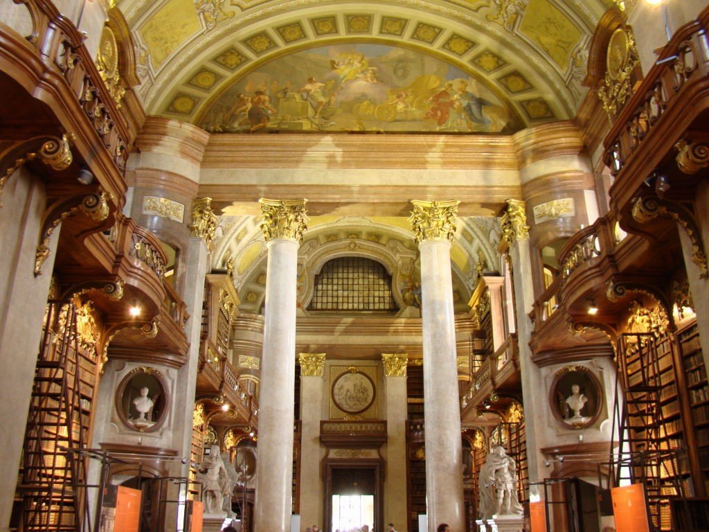 Ceremonial Hall na Biblioteca Nacional Austríaca - Palácio Hofburg Viena