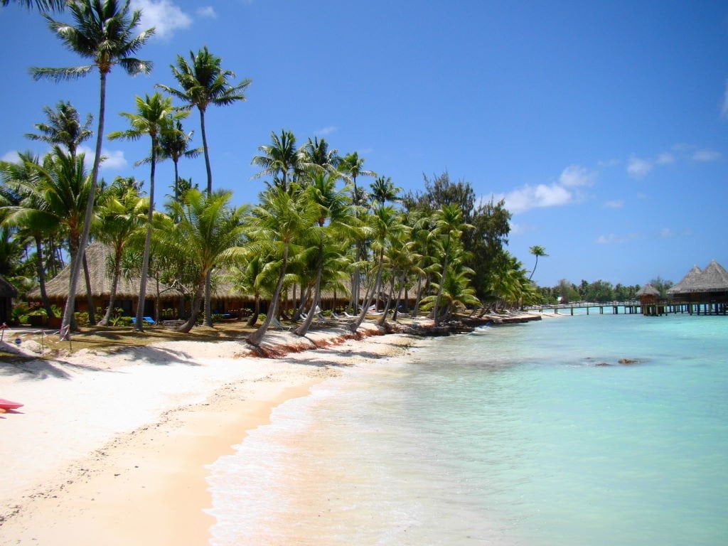 Praia do Kia Ora em Rangiroa - Ilha Polinésia Francesa