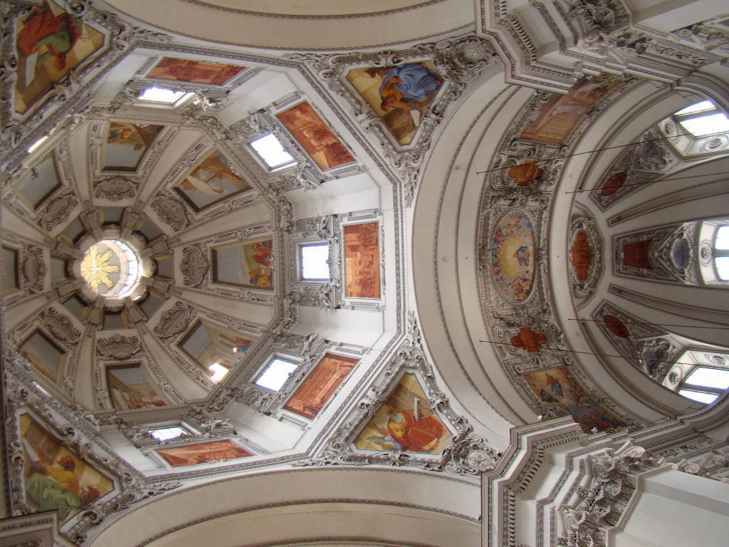 DOM Cathedral ceilings - Things to do in 1 day in Salzburg Austria