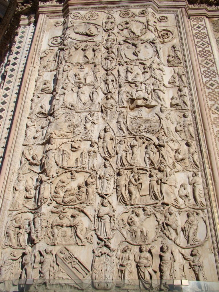 Detalhe da fachada da Duomo de Orvieto