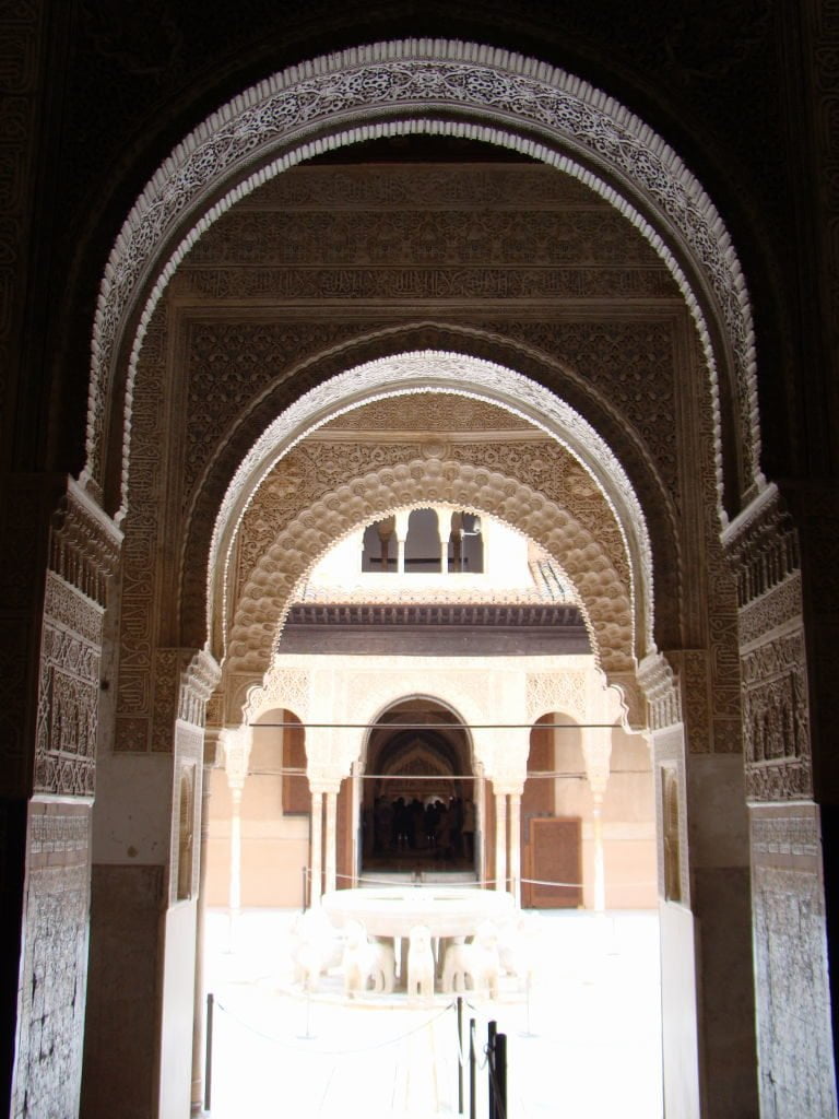 Palácio dos Leões - Palácio de Alhambra Espanha em Granada
