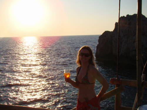 Põr do sol no beach club Lido dela Faro - O que fazer em Capri Itália