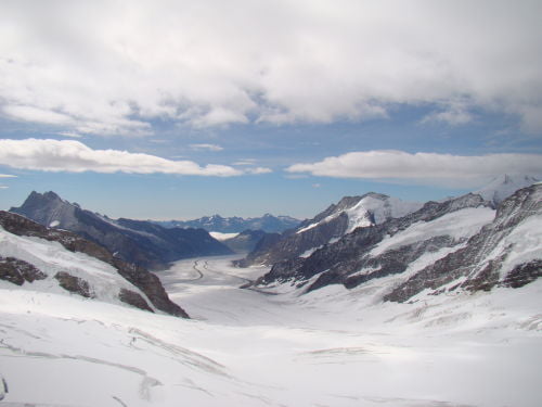 Aletsch Glacier visto do Jungfraujoch 