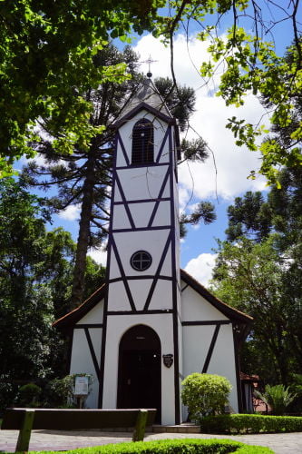 Capela do Imigrante no Parque Aldeia do Imigrante - O que fazer em Nova Petrópolis