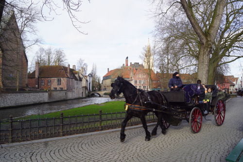 Passeio de charrete - O que fazer em Bruges Bélgica