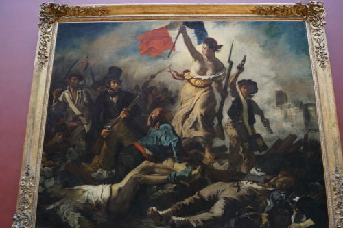 A Liberdade Guiado o Povo, Eugène DELACROIX 1830, no Museu do Louvre - Museus em Paris