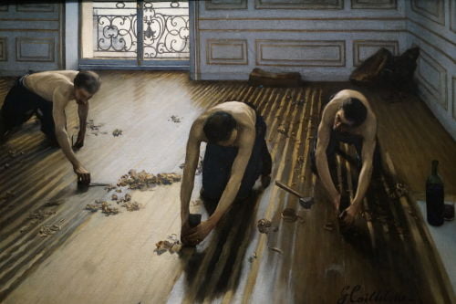Raboteurs de parquet, Gustave CAILLEBOTTE, 1875, Museu d'Orsay