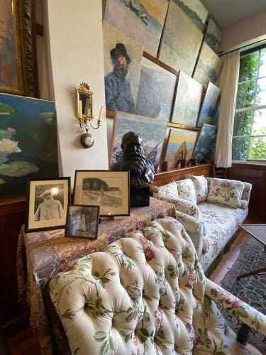 Sala de estar da casa de Monet em Giverny França