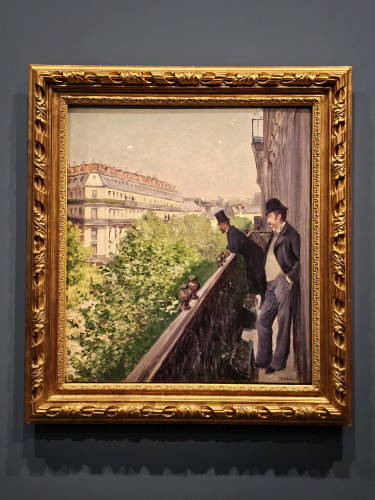 Balcon, de Gustave CAILLEBOTTE - Exposição Caillebotte Pinta os Homens no Museu d'Orsay - Novidades de Paris no Inverno, com ou sem neve!